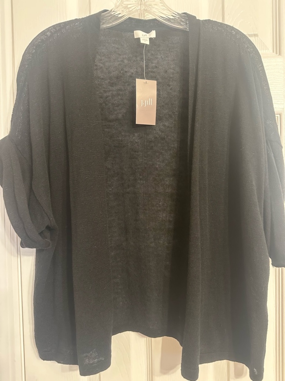 J. Jill Black Open Cardigan with Tag